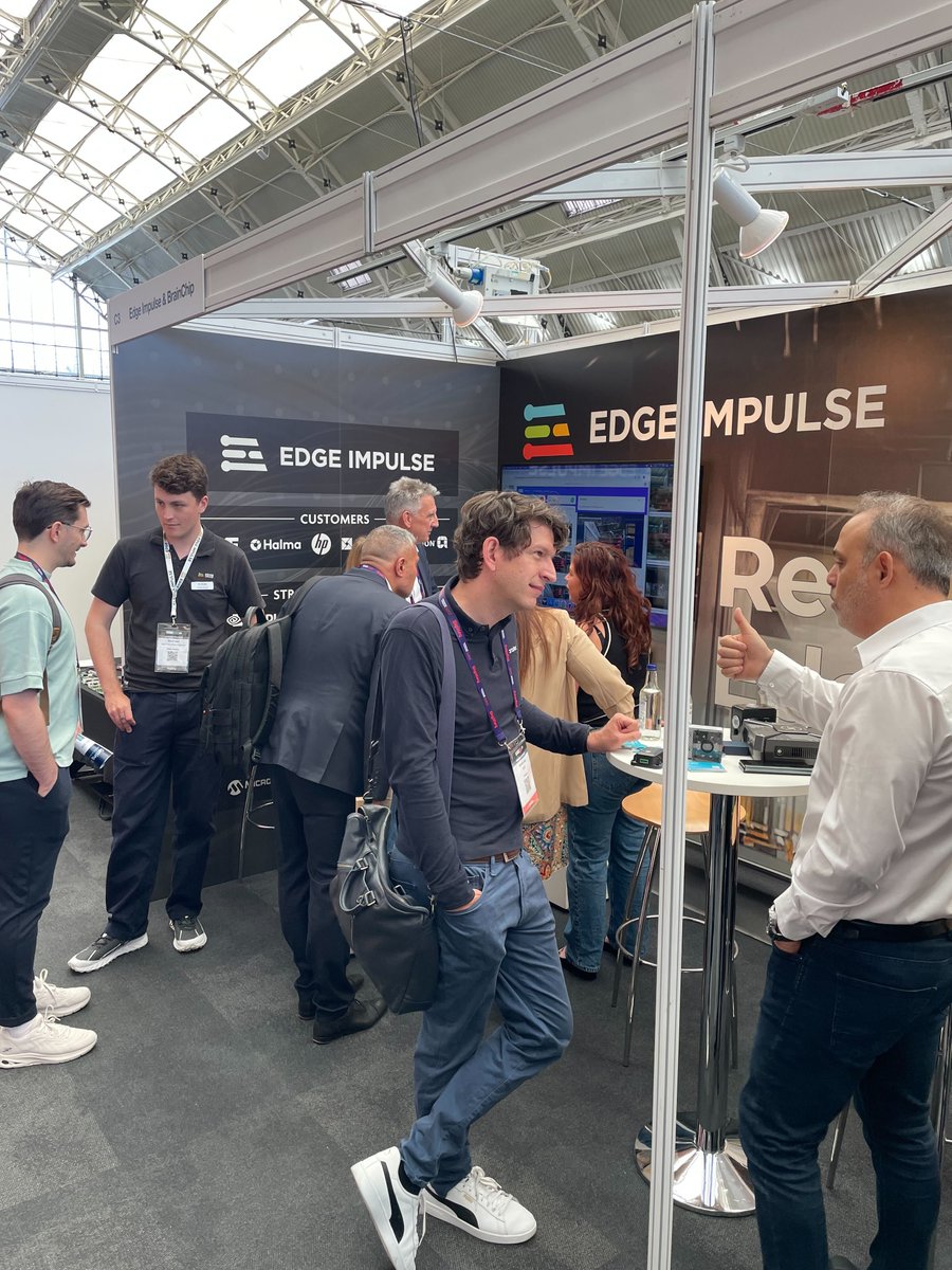 We're having a lot of fun showing what edge AI and Edge Impulse can do for a wide range of companies and use cases at @HdwPioneers Max. If you haven't done so already, swing by and say hello to the team at Booth C3 in the Business Design Centre! #HWPMax24