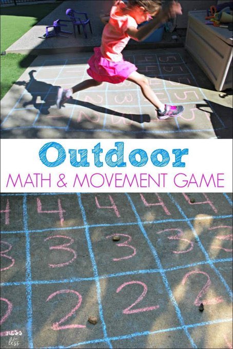 Time to get outside with some Outdoor Math Games! messforless.net/outdoor-math-g…