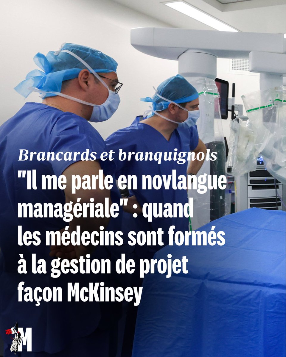 🔍 Enquête. Tous les ans, 300 médecins reçoivent des cours à l'@EHESP. Ils sont calqués sur les principes de l’entreprise moderne, ce qui participe au récent déferlement de réunions, de novlangue managériale et de 'process' en tout genre, loin des valeurs du soin. ➤