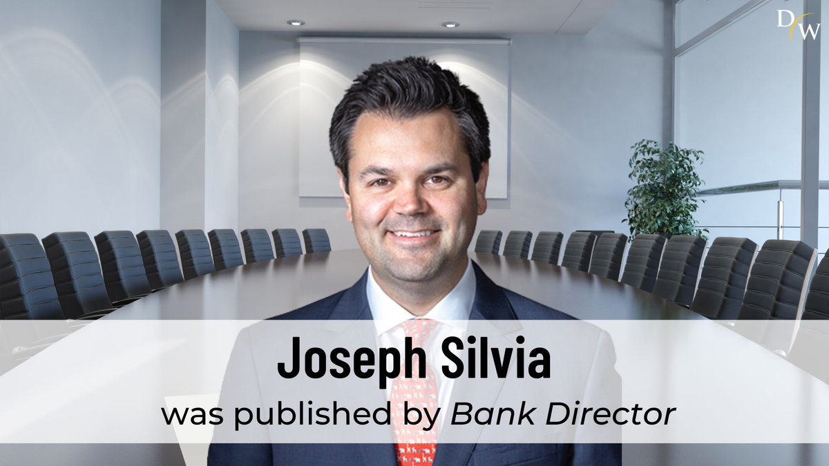 Joseph Silvia’s article, “What to Know About Conditional Regulatory Approvals,” was recently published by @BankDirector. He goes over key points to remember about merger approvals that come with conditions. To read more, click here: bit.ly/4bmFMcm