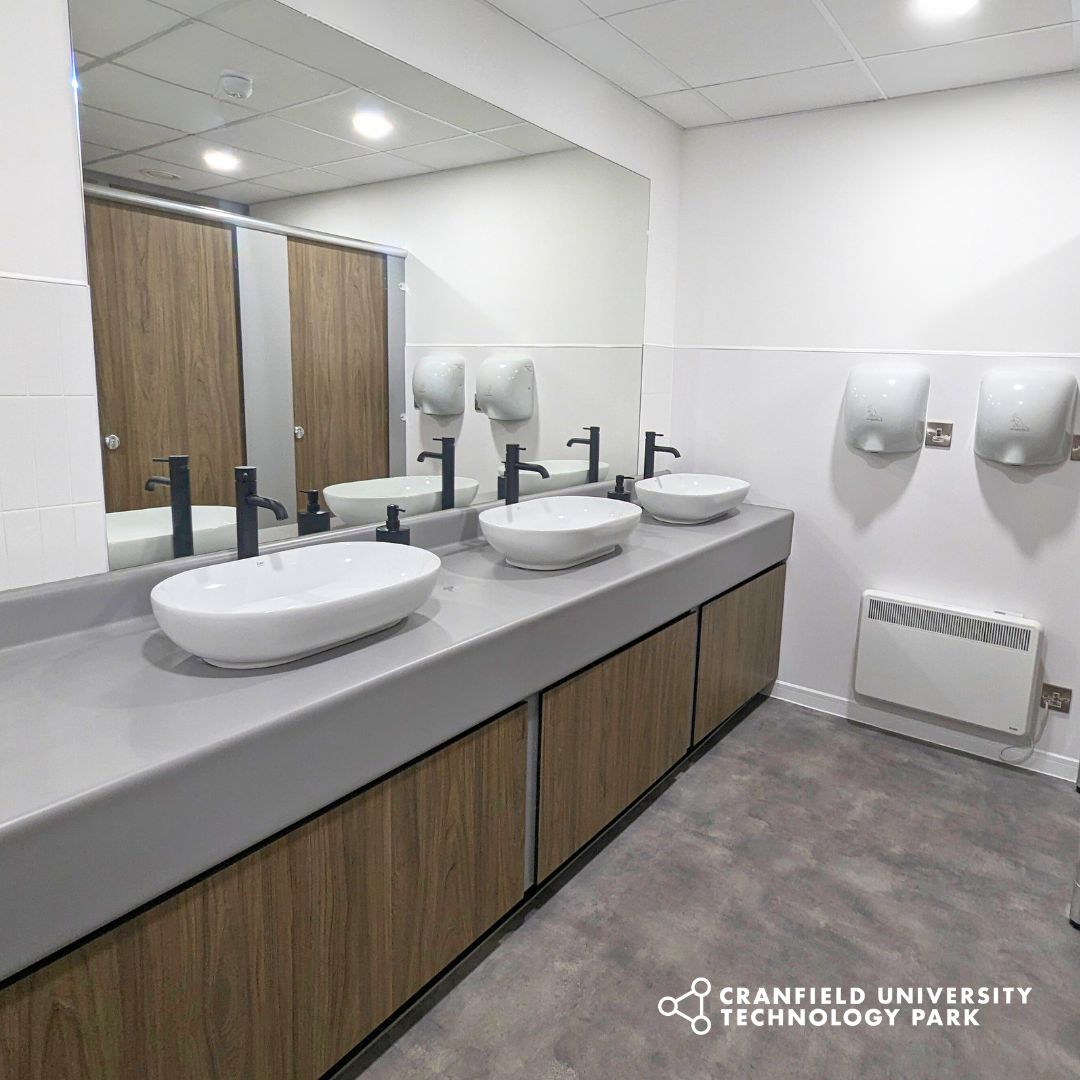 What do you think of our newly renovated fancy bathrooms?🫶

Light and airy with a sleek and modern design!😍

We love them, and hope you do too!😃

#ModernDesign #OfficeRenovation #LoveIt #ModernBathroomDesign 
#SleekDesign #OnlyTheBest #BedfordshireBusiness #Cranfield
