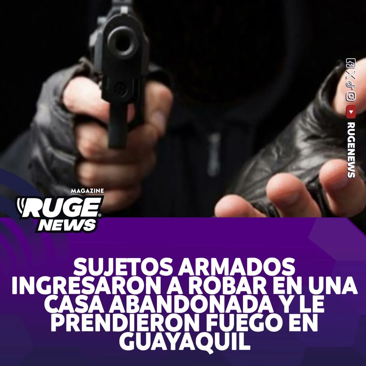 Amarilloesbsc's tweet image. 🔴 | Un grupo de hombres #armados ingresaron a #robar a una casa abandonada en la cooperativa 8 de Julio, cerca a la Florida Norte, en #Guayaquil, y luego le prendieron fuego con explosivos. Los moradores vieron salir de una vivienda 10 #encapuchados, con #electrodomésticos.