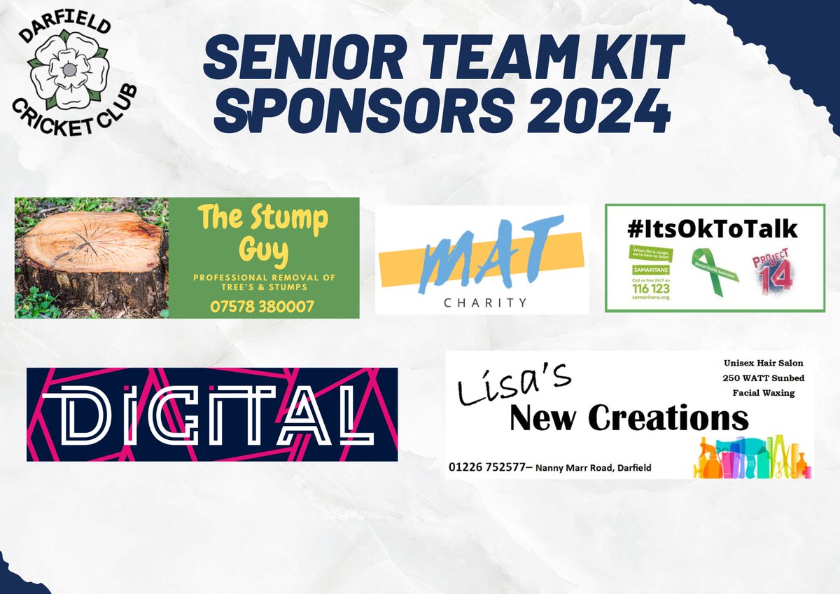 Massive thank you to our Senior Kit Sponsors this season.

#UptheDCC