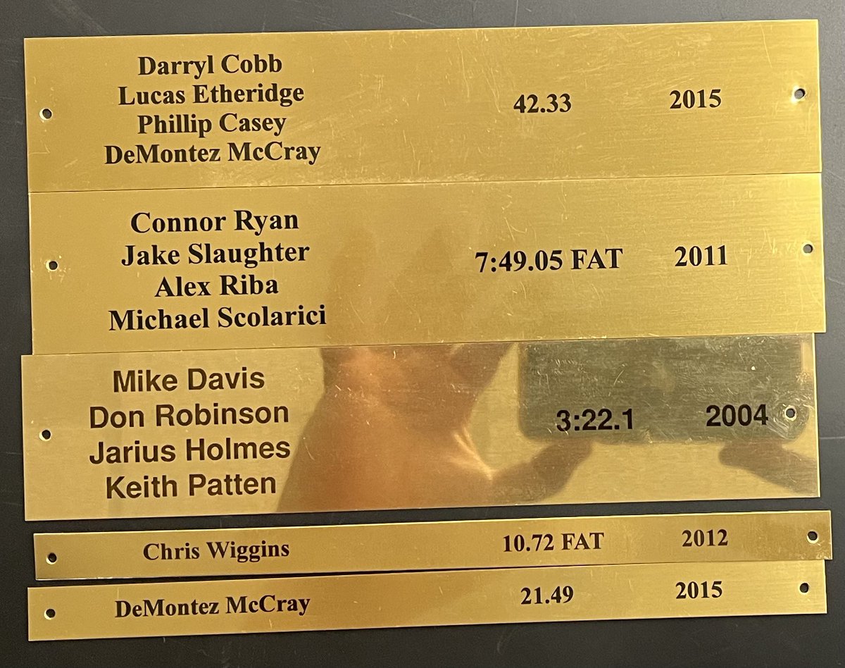 End of the season, time to update our record board. We have 5 that needed replaced. 3 from this season and one from last season.