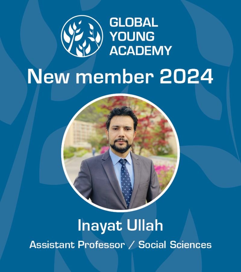 Research_NUST's tweet image. Congrats to Dr Inayat Ullah, #S3H #NUST, for being selected as a member of the @GlobalYAcademy for five years! He’ll be attending the Annual General Meeting &amp;amp;presenting his research at the Intl. Conference of Young Scientists in DC. #GYA #GlobalYoungAcademy #ScienceForChange