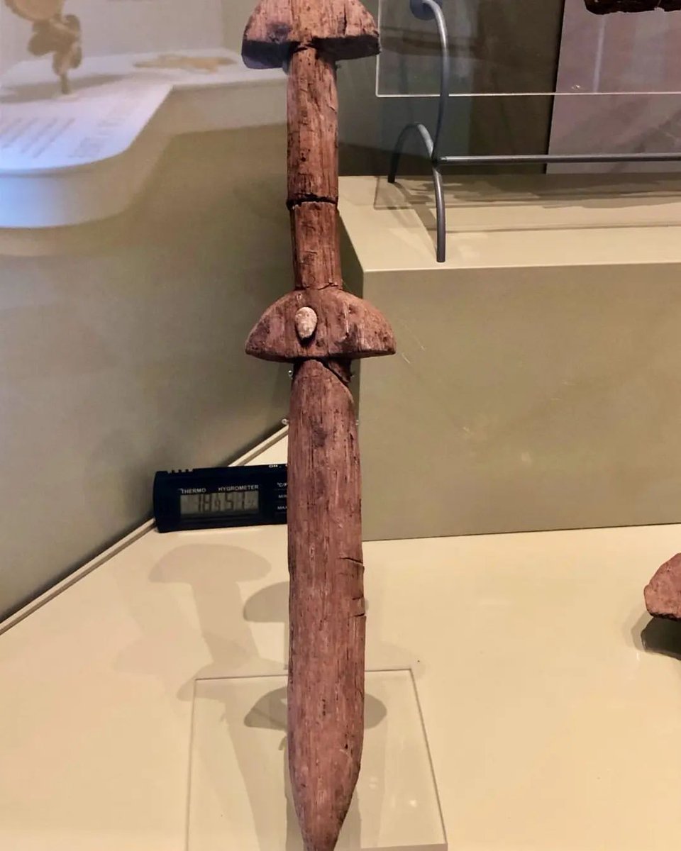 A 2000 year old Roman child's wooden sword found from the Vindolanda fort site in northern England.