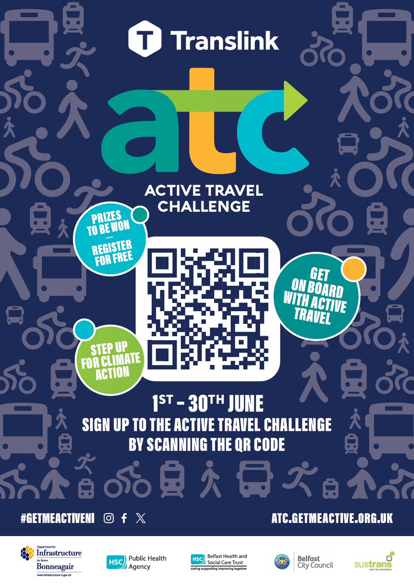 The Active Travel Challenge starts again this year on June 1st! This will be SNI's 3rd year participating. Join us in this challenge working towards a healthier, greener future for all. Use the link to find out more and register.
atc.getmeactive.org.uk
#getmeactiveni