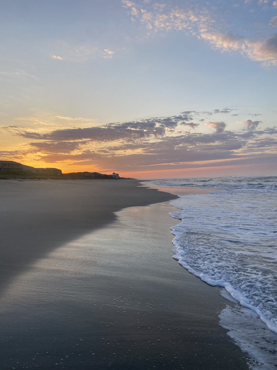 5:57am * Sunrise at Pine Knoll Shores * love this start to the day in the southern Outer Banks #sunrise #happyplace