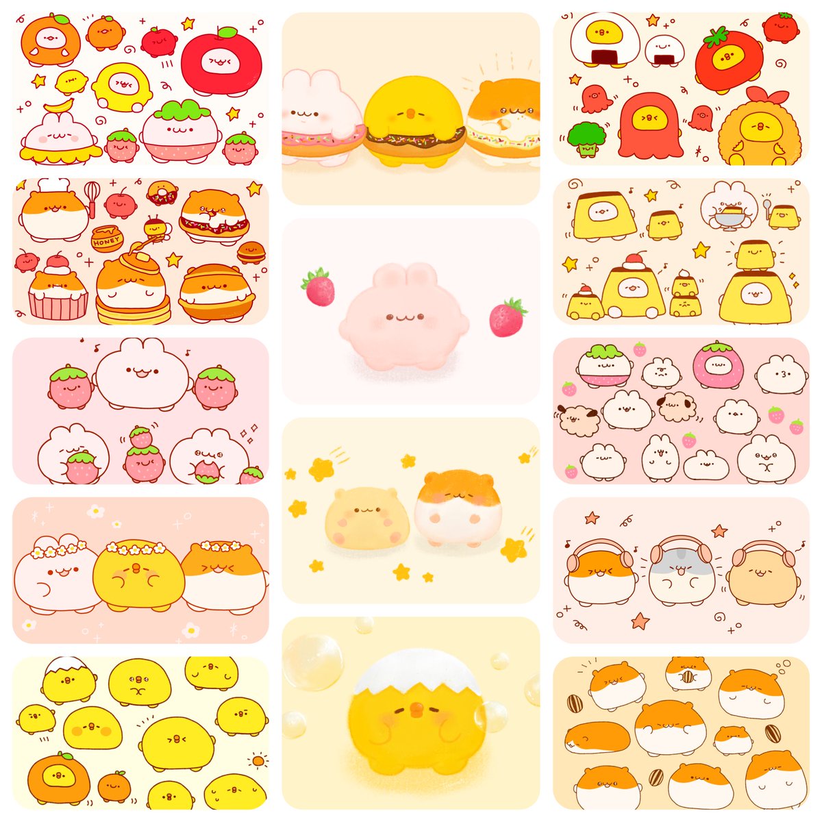 May illustrations🐥🐰🐹