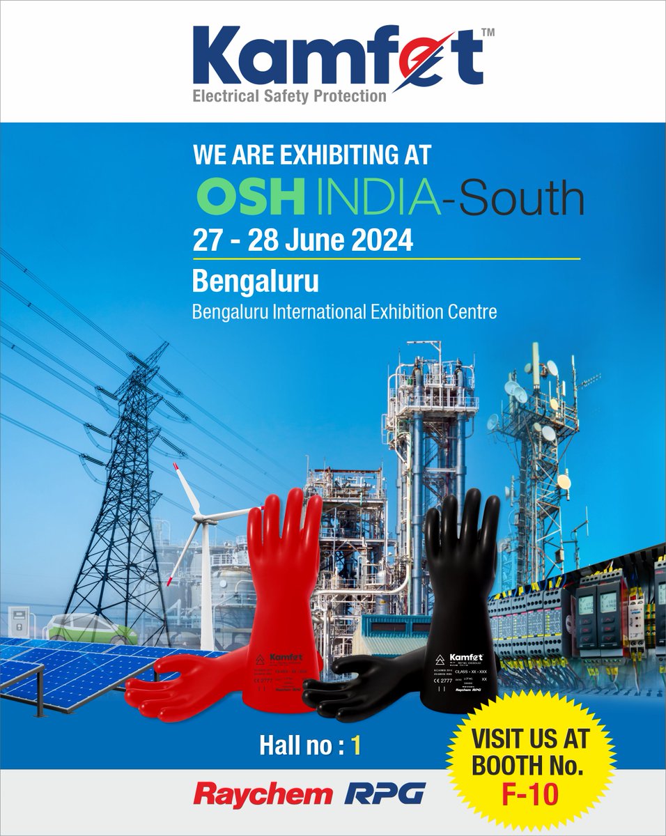 Raychem RPG is exhibiting at OSH India-South in Bengaluru. Join us at the Bengaluru International Exhibition Centre on June 27-28, 2024.
Visit us at Hall 1, Booth F-10. We look forward to connecting with you. #ThisIsRPG #RaychemRPG