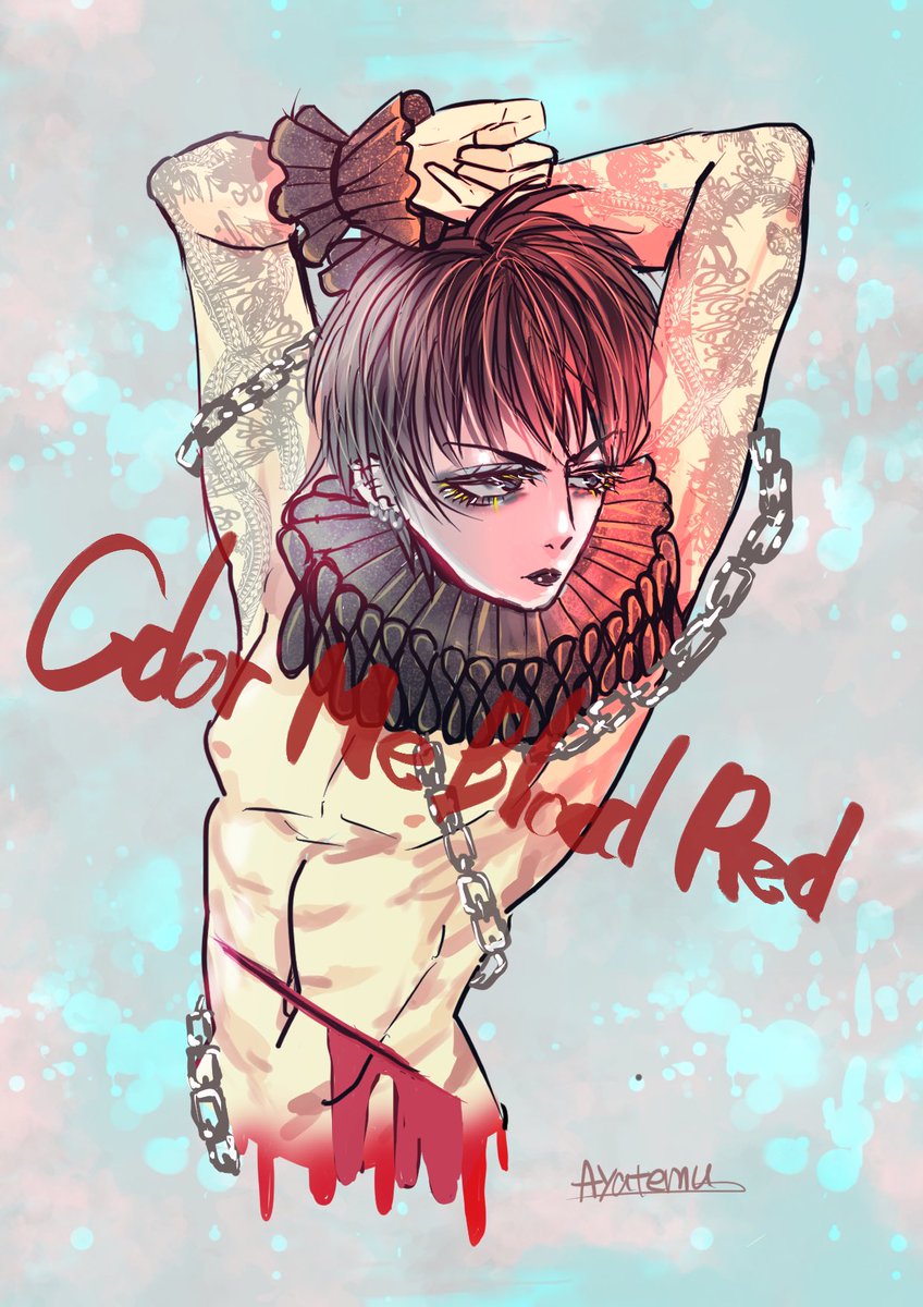 SKM2L_1999_aytm's tweet photo. HBD Közi ❤️❤️🗡️⛓️🩸

#MALICEMIZER
#Közi
#fanart
#赤いシト
#ColorMeBloodRed https://t.co/a5VfggxXML