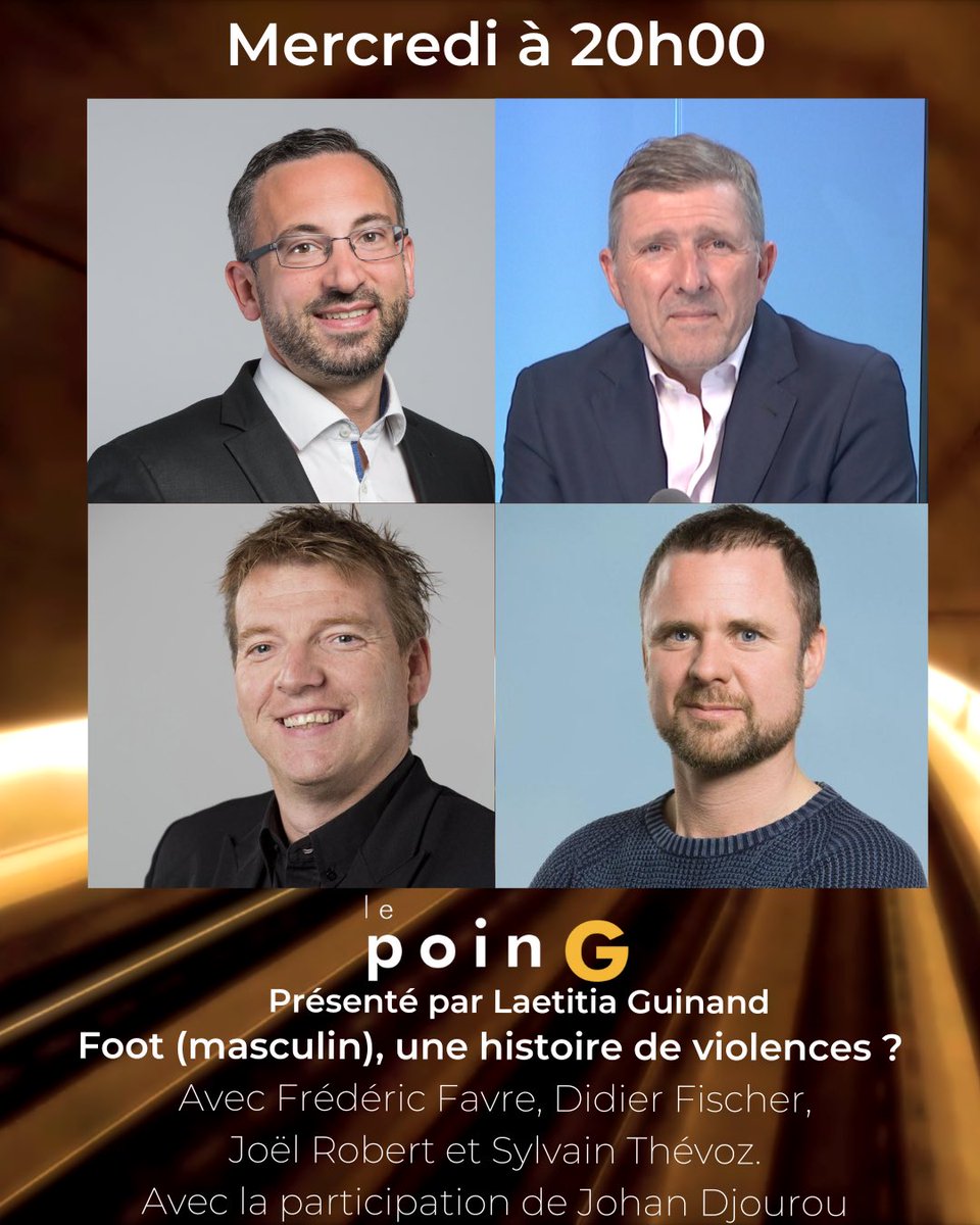 Le PoinG spécial Foot (masculin) et violences, c’est ce soir à 20h sur <a href="/lemanbleutv/">Léman Bleu</a> avec <a href="/fredofavre/">Favre Frédéric</a>, Didier Fischer <a href="/ServetteFC/">Servette FC</a>, <a href="/JolRobert/">Joël Robert</a> et <a href="/scythez/">SYLVAIN THEVOZ</a>