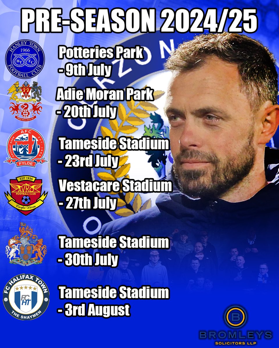 📅 𝐔𝐏𝐂𝐎𝐌𝐈𝐍𝐆 𝐅𝐈𝐗𝐓𝐔𝐑𝐄𝐒 We can now confirm our pre-season schedule for July & August 2024! 09/07 - @HanleyTown66 (A) 20/07 - @PrestwichHeysFC (A) 23/07 - @AFCFylde (H) 27/07 - @AvroFC (A) 30/07 - @altrinchamfc (H) 03/08 - @FCHTOnline (H) #UTN | #TheNash