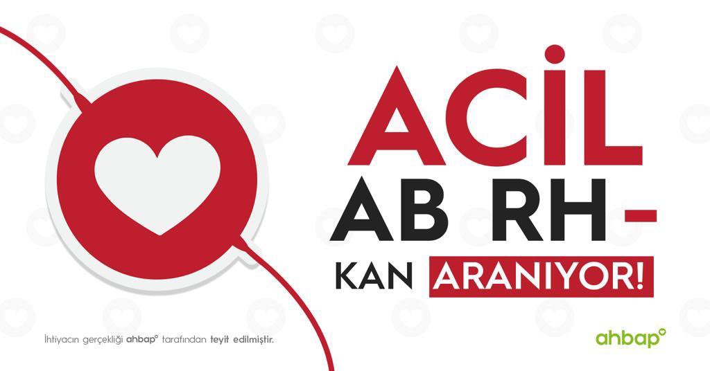 #İstanbul Başakşehir Çam ve Sakura Şehir Hastanesinde tedavi görmekte olan Alime Erdem için çok #acil AB Rh (-) #kan ihtiyacı vardır. İletişim: 0545 672 12 57