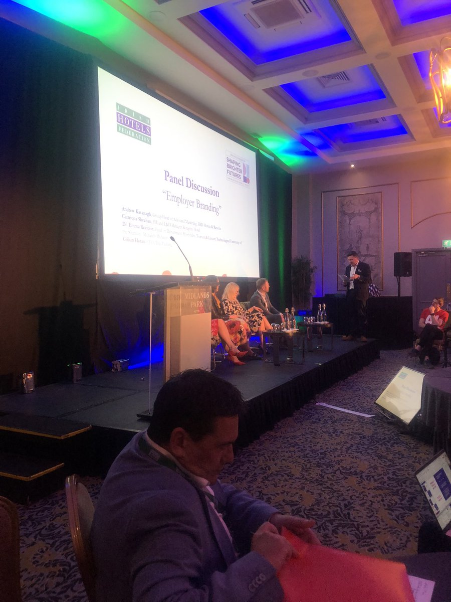 Panel discussion now on #EmployerBrand @IHFcomms #ShapingBrighterFutures event with @EmmaReardon9 @FBDHotels @KingsleyHotel @GillianHoran #people
