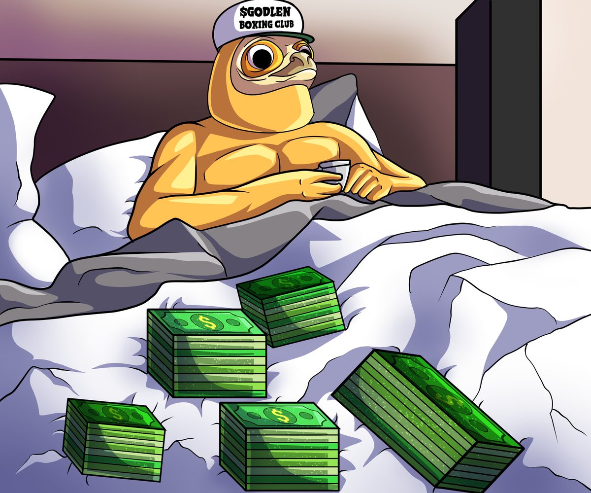 Godlen_memecoin's tweet photo. I am the undisputed champion of #memecoins, will smash them all🥊

Currently relaxing in bed, holding $GODLEN and waiting for those gains to roll in 🧠 https://t.co/preo2EFnc9