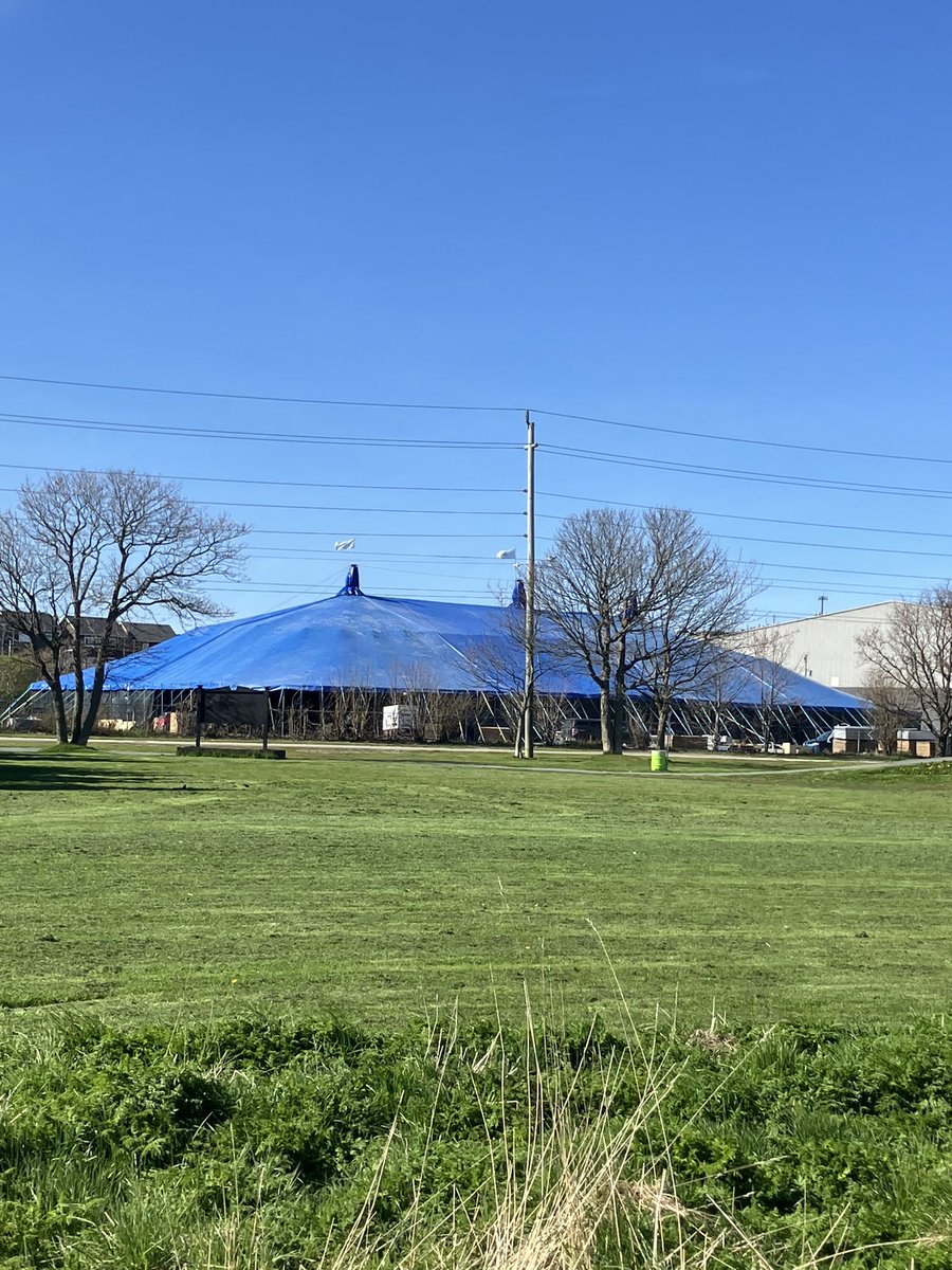 While walking around the lake yesterday, seen a big blue tent with a flag in top , am look forward see a concert there in few weeks gonna be a time !! @icebergalleyNL