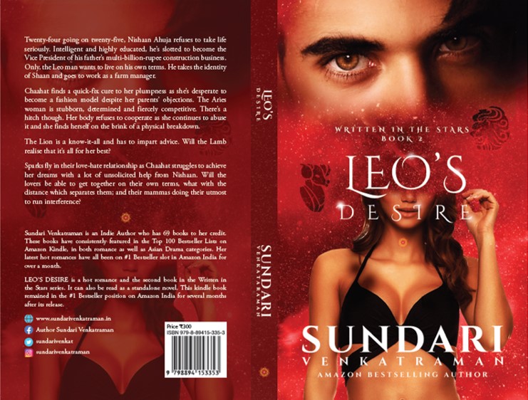 sundarivenkat's tweet photo. LEO'S DESIRE #WrittenintheStars #RomanceReaders #romancerocks #RomanceBooks #romancenovels Sparks flew from Chaahat’s eyes as she glowered at him, not sure if she wanted to knife him or throttle him. #Kindlebestseller #AvailableinPaperback @Flipkart https://t.co/slcCViTalT https://t.co/P9fIai9hik