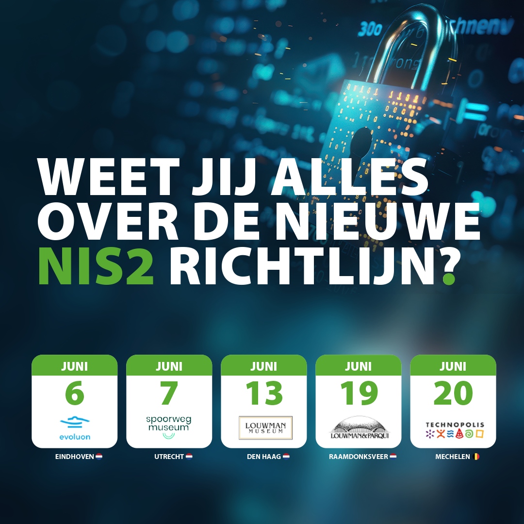 𝗪𝗲𝗲𝘁 𝘂 𝗮𝗹𝗹𝗲𝘀 𝗮𝗹 𝗼𝘃𝗲𝗿 𝗱𝗲 𝗻𝗶𝗲𝘂𝘄𝗲 𝗡𝗜𝗦𝟮 𝗿𝗶𝗰𝗵𝘁𝗹𝗶𝗷𝗻?
Kom naar de Paxton KenNIS-2 tour!

Op 5 unieke locaties in Nederland en België organiseren wij in samenwerking met NIS-2.nl  de Paxton kenNIS-2 tour! Tijdens een 2 uur durende se...