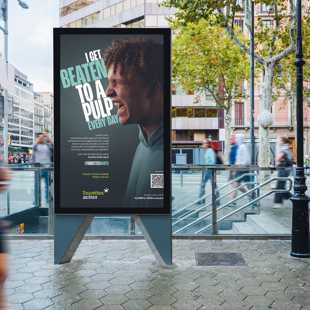 Our #TourettesHurts campaign posters are up on billboards across the UK! 📢 Take a look here to see if they're in a town near you: buff.ly/3K9TyDa Don't forget to send us any pictures you take or share them online using the hashtag #TourettesHurts #TourettesAwareness