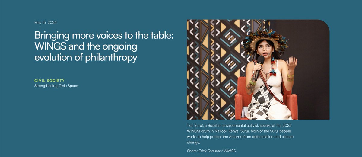 “WINGS members from places like Indonesia, Brazil & other countries of the #GlobalSouth are becoming major actors in growing #philanthropy & shaping practices.” – @BenBellegy. Read about how we are amplifying diverse voices to #TransformPhilanthropy: ow.ly/xna350RShcw