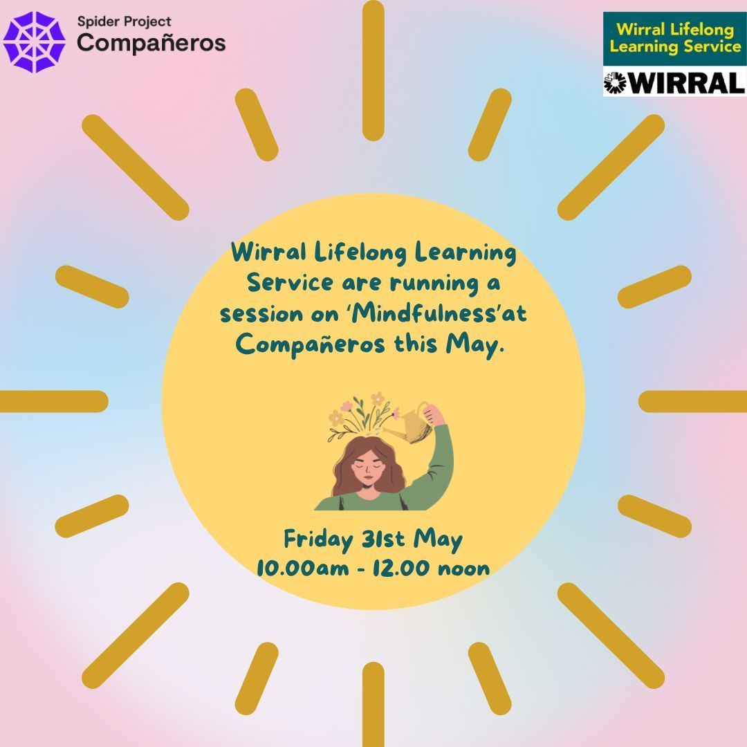 Wirral Life Long service are hosting a session on 'Mindfulness' this month! Please come along to this if you feel it is something you could benefit from ! 💜