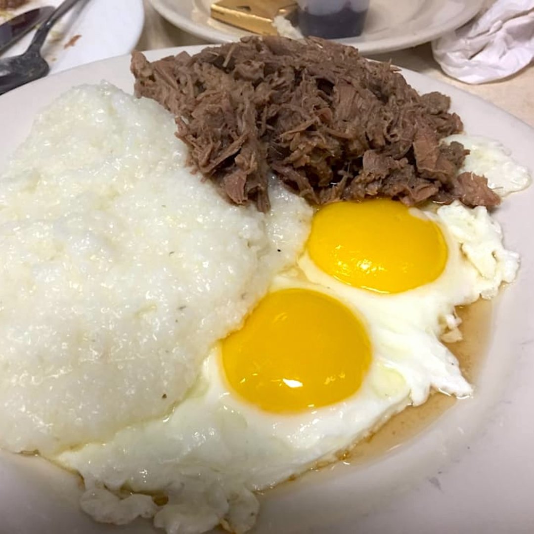 Breakfast Special with eggs any style, debris, and grits. 📸 Thish T. /Yelp 🍽️ Dine-in 📲 Online ordering: Grubhub 📦 Nationwide shipping @goldbelly bit.ly/mthrgbly ☀️Open 7am-10pm daily 🚙 Parking 🎁Gifts INFO linktr.ee/mothersrestaur… #mothersrestaurant