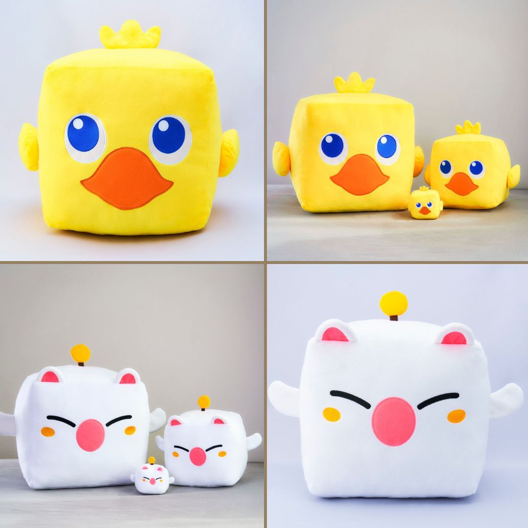 Final Fantasy Chocobo & Moogle Cube Plushies Restocked - Check them out at the link below! 🛑buff.ly/3VhMlas #FinalFantasy #Chocobo #Moogle