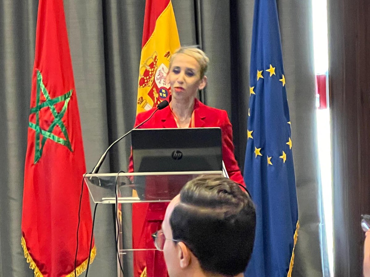Atalayar_'s tweet photo. @ICEXRabat Amal Boussouf, directora de la @camacoestanger, agradeció a los participantes su presencia y la confianza en esta institución para la elaboración de sus agendas de contactos, y a todos los que han trabajado durante meses en la preparación de este encuentro #UnirFuerzas #CECIT https://t.co/L4mK9tsBAz