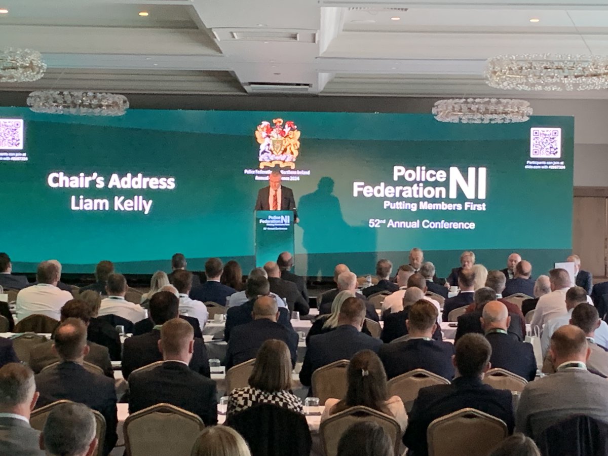 Police Federation for Northern Ireland (@policefedforni) on Twitter photo Chair, Mr Kelly talked about delays in completing disciplinary investigations and a chasm between rank-and-file and officers who lead the <a href="/PoliceServiceNI/">Police Service NI</a> . #PFNI2024 Chair, Mr Kelly talked about delays in completing disciplinary investigations and a chasm between rank-and-file and officers who lead the <a href="/PoliceServiceNI/">Police Service NI</a> . #PFNI2024