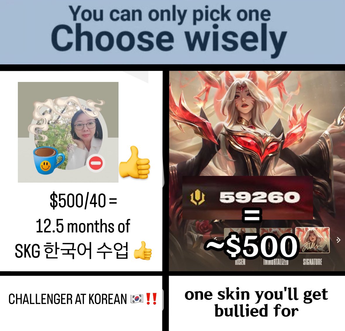 charliecreates_'s tweet photo. the choice is easy @SophieAhn1 https://t.co/9d51C2G0DF