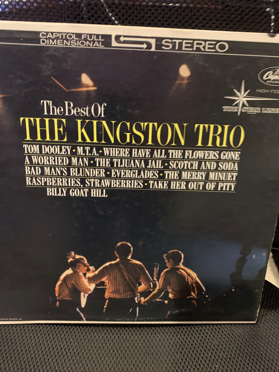 I’m doing my #albumadayin2024 thing - playing my #records back to back. Next: The Kingston Trio, TBO. Great classic collection; a farewell to the old Guard. But the John Stewart era was next… their best era! #vinyl #folk #60s #NowPlaying #vinylcollector 
#RockSolidAlbumADay2024