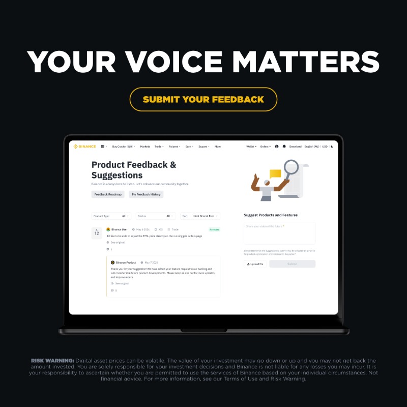 binance's tweet photo. This week's #BinanceBuild Spotlight is on Futures Copy Trading. 

Based on feedback, we've amplified the copy limit to allow simultaneous copying of 20 lead traders.

Keep sharing your feedback with us👇