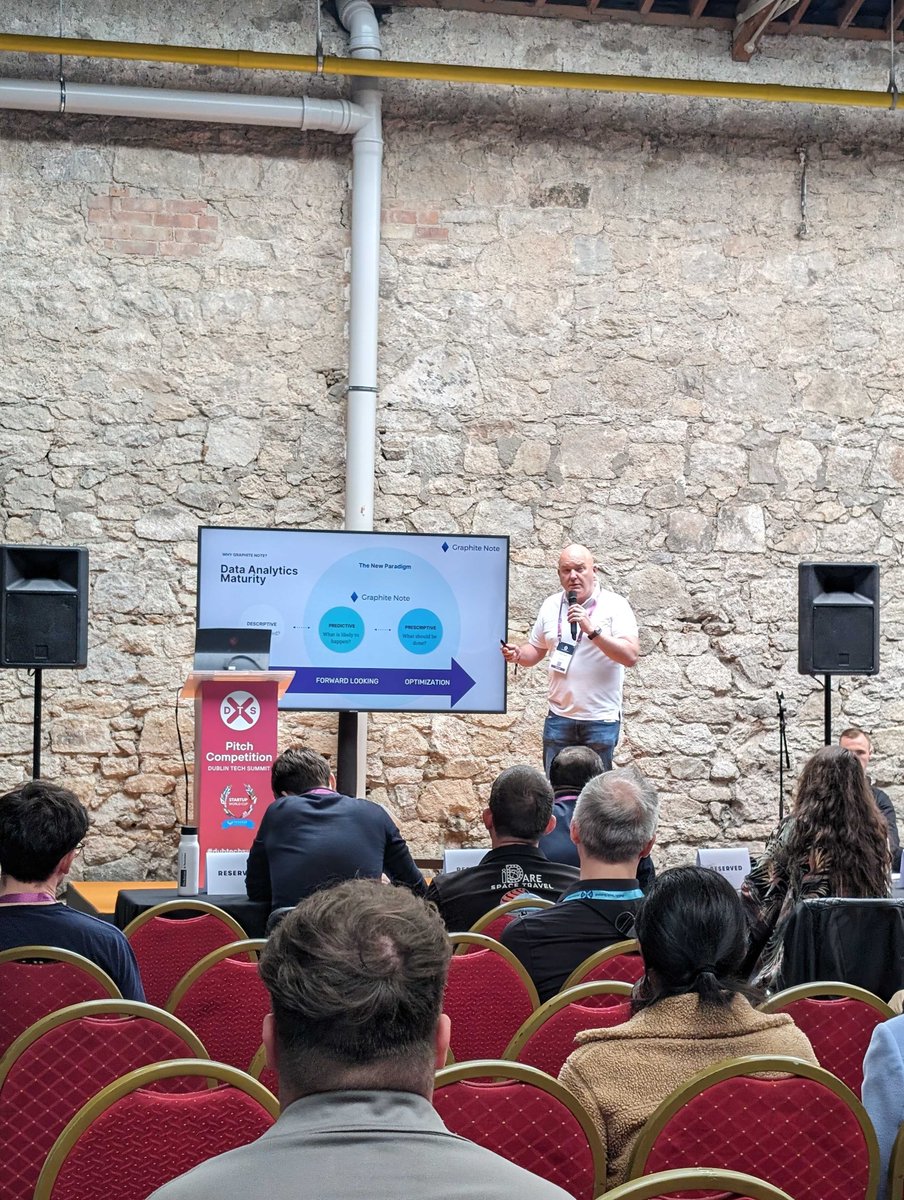 GraphiteNote's tweet image. Our co-founder @vinnierustle presenting at the #DubTechSummit re the reality of #AI today as it's moved beyond the realm of science fiction and theoretical concepts to become an integral part of modern business operations! @DubTechSummit