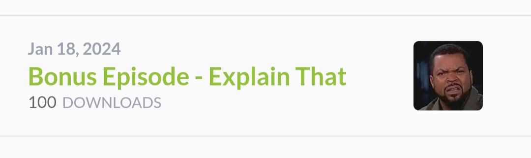 You have no idea how excited I am my weird little bonus episode that has nothing to do with writing has hit 100 downloads. Preciate y'all being willing to go there with me. Let's keep having fun. open.spotify.com/episode/0TY4QC…