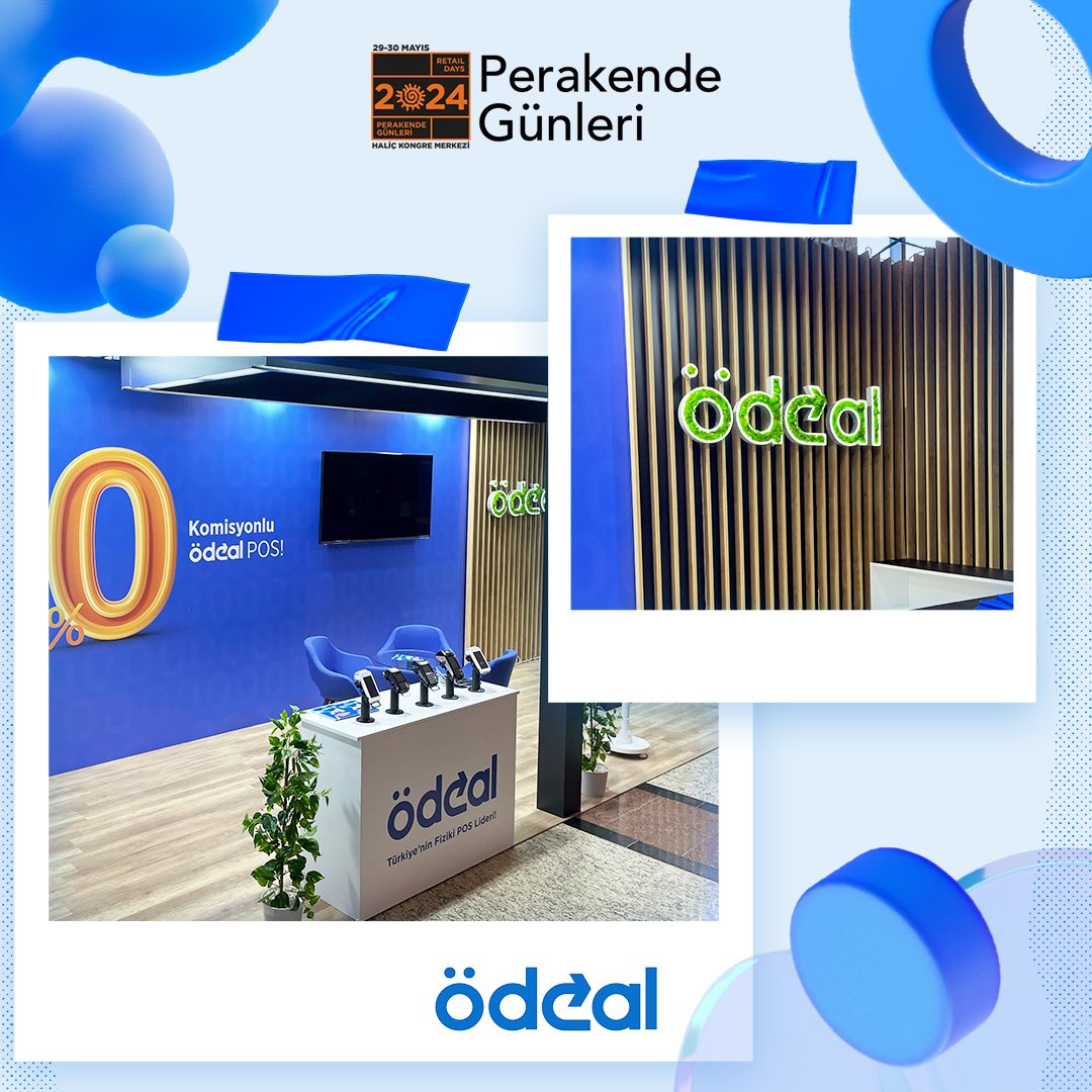 Perakende Günleri'nde yerimizi aldık! 🎉 Akıllı ödeme yöntemlerimizle hayatı kolaylaştıran çözümlerimizi konuşmak için 206 no'lu standımıza ziyaretinizi bekliyoruz. 🤍

#Ödeal #PerakendeGünleri
