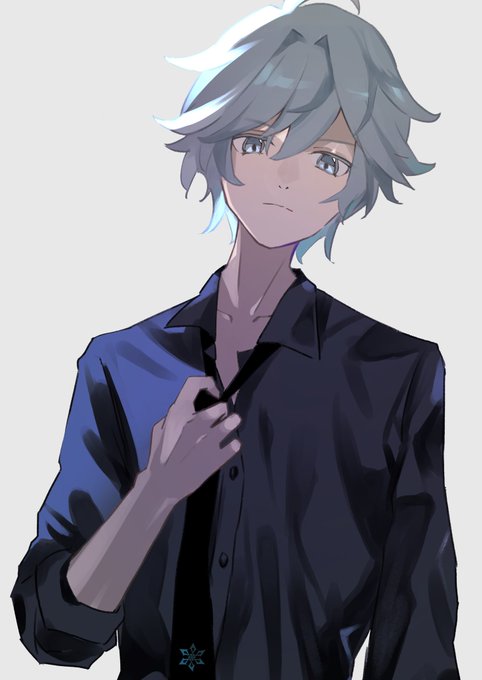 「black necktie grey hair」 illustration images(Latest)