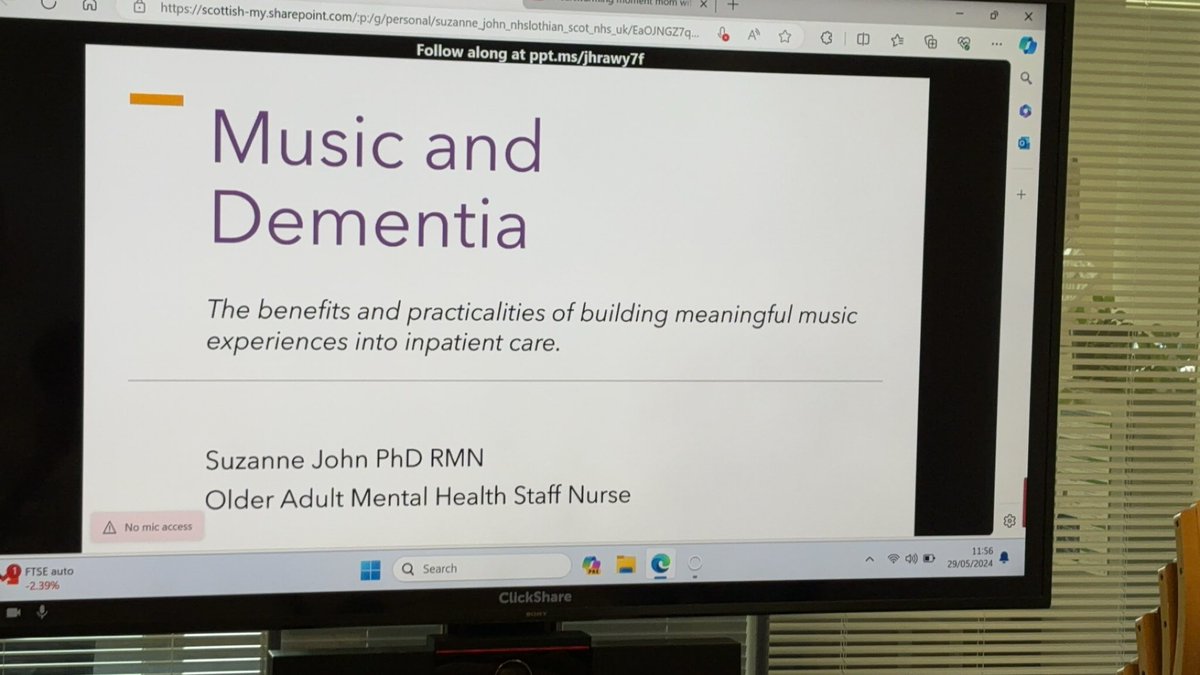 Amazing session today as part of dementia awareness week @REAS_NHSLothian @KarenRitchie01 @MornaRussellOT
