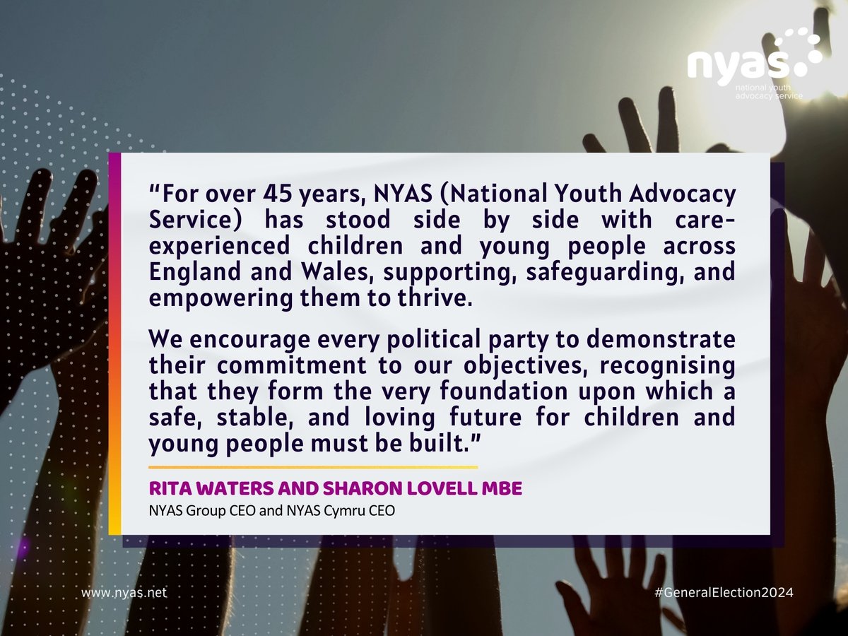 In their joint foreword, NYAS Group CEO Rita Waters and NYAS Cymru CEO @SharonLovellUK emphasised the importance of standing side by side with #CareExperienced children and young people. 🫱🏽‍🫲🏿