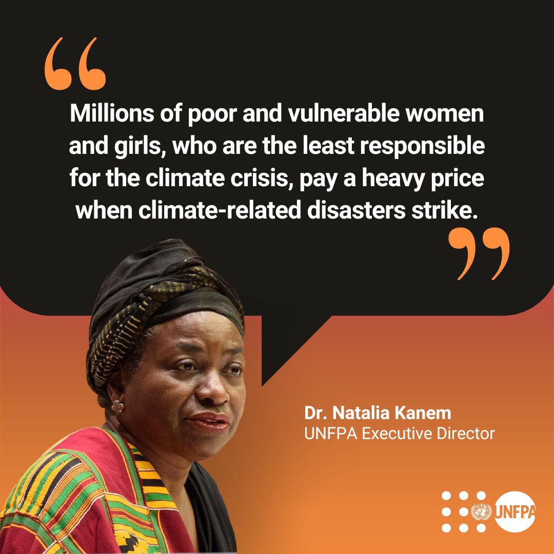 Well said, @Atayeshe!

Women and girls in Small Island Developing States (SIDS) need stronger #ClimateAction.

See how a new study from @UNFPA—the @UN sexual and reproductive health agency—is amplifying their urgent call: unf.pa/cem

#SIDS4