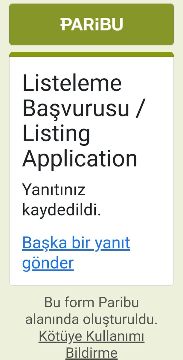 #TKMN #LUNC #BTC 
Hello friends, I am happy to share exciting news with you. We applied to the PARİBU Turkish Stock Exchange to have our token listed and filled out our form. I believe this will have a positive outcome very soon. keep hiding us. let's go😉🤝👌👍🔥🔥🔥