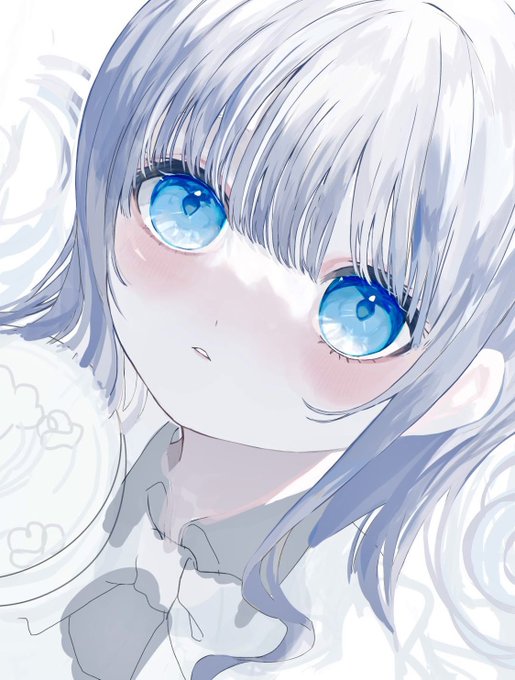 「blue eyes white bow」 illustration images(Latest)