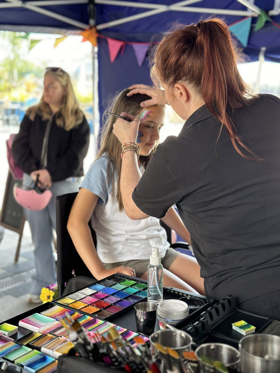 Free face painting at @MermaidQuay as part of the Half Term activities. 12-4pm today 🎨