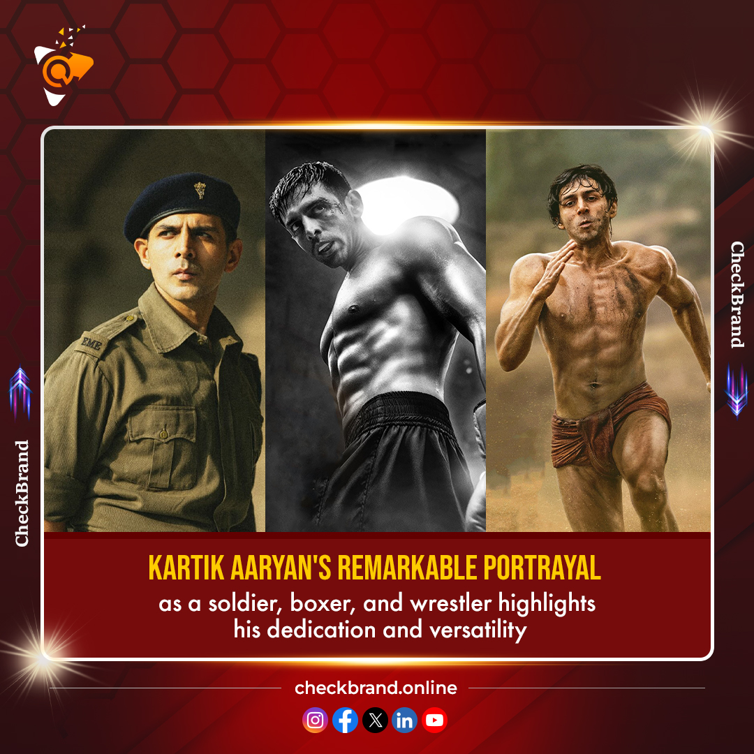 Kartik Aaryan's roles as a soldier, boxer, and wrestler showcase his dedication and versatility.

#Checkbrand #KartikAaryan #VersatileActor #Dedication #MultifacetedTalent