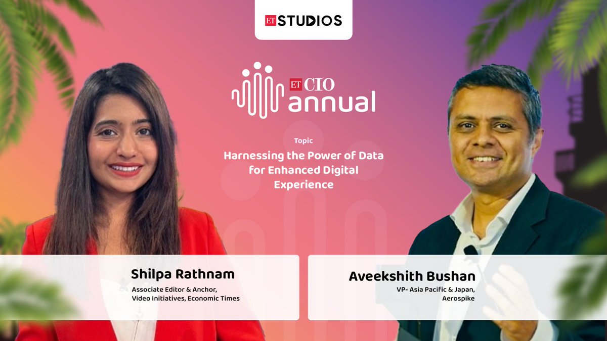 Insightful discussion with Aveekshith Bushan, VP- Asia Pacific & Japan at @aerospikedb, as he explores the theme of Harnessing the Power of Data for Enhanced Digital Experience at ETStudios during the ETCIO Annual Conclave 2024 in Goa

youtu.be/oNnTxfRFhMw

#ETCIOAC24 #AIOPs