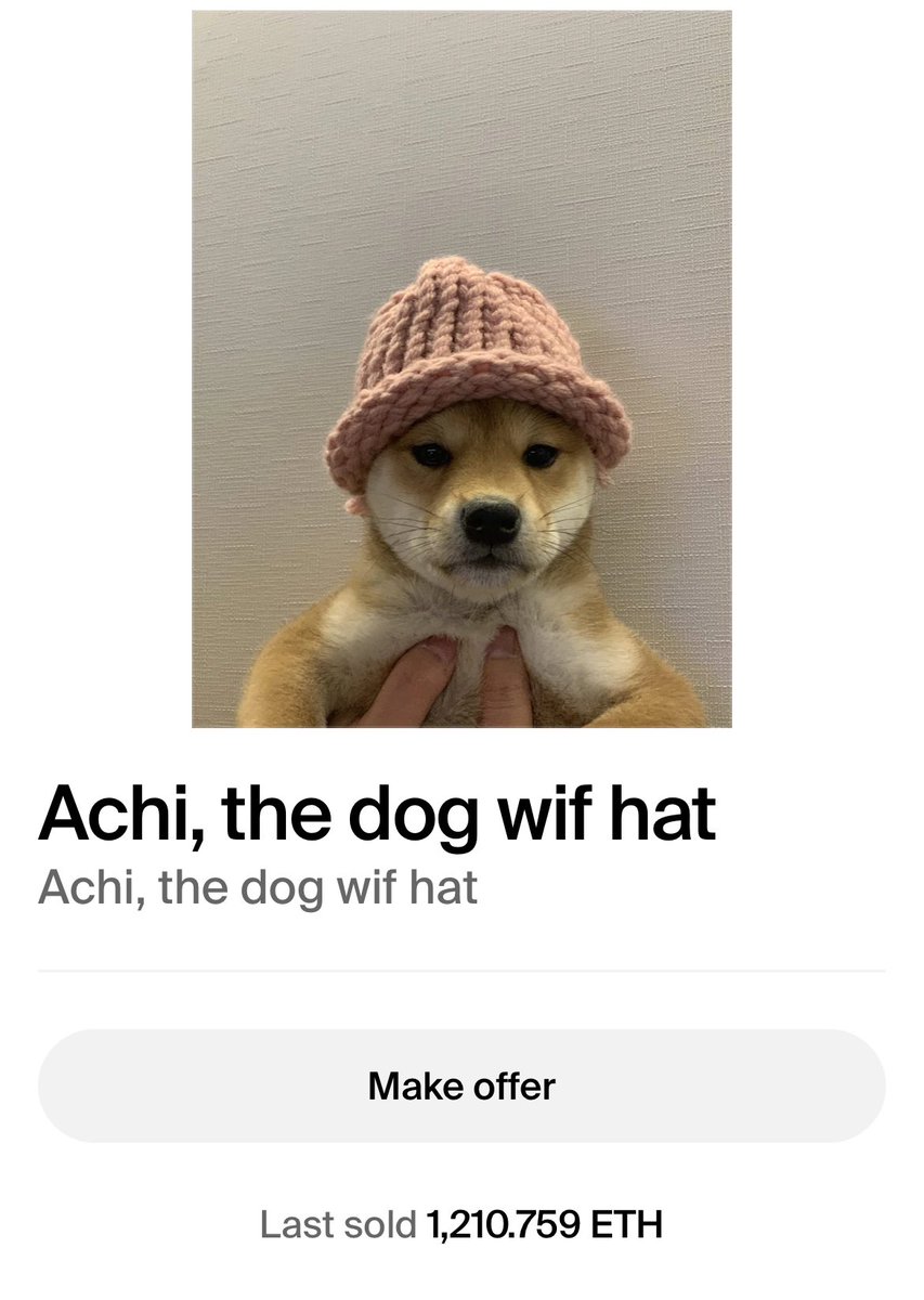 <a href="/gotbit_io/">Gotbit Hedge Fund</a> <a href="/eth_parrot22/">gentle parrot</a> <a href="/Achicoinsol/">ACHI</a> Investing in a huge brand, ACHI the dog wif hat. Be part of memecoin history on Solana.

Like WIF cto, ACHI cto , it seems like a sign of destiny.. narrative were to big to fail, dont you agree from the high of your experience <a href="/gotbit_io/">Gotbit Hedge Fund</a> ?