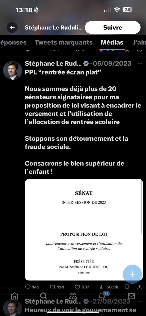 Mesdames et Messieurs,
Voici la droite française :