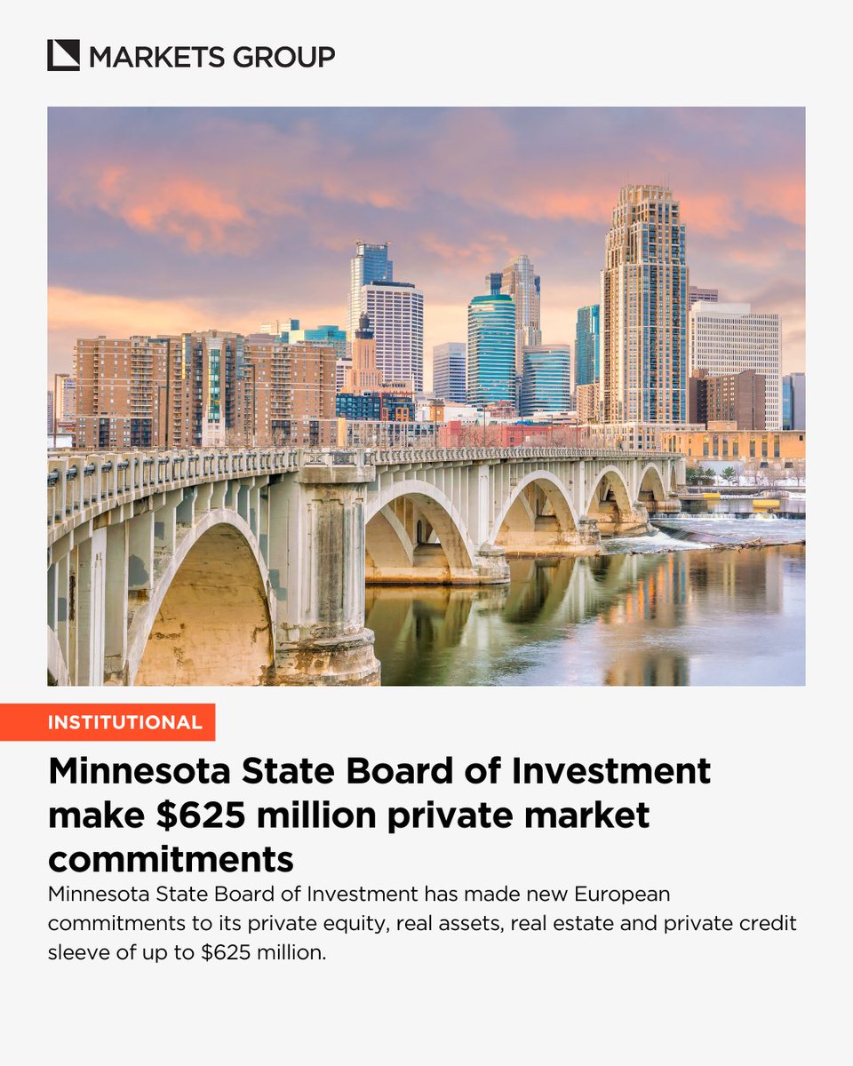 The Minnesota State Board of Investment has committed up to $625 million to its private equity, real assets, real estate, and private credit sleeve in Europe. @muskana_22 wrrites: marketsgroup.org/news/Minnesota… #marketsgroupnews