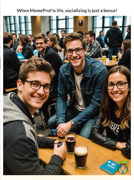 MemeProfAI's tweet photo. 🎉 Discover MemeProf, the AI-powered #SocialFi app where creating #memes is as easy as a prompt, and you earn #rewards!
Dive into the fun with #MemeGPT and start earning today.
Join the #MemeProf community now! https://t.co/hq0DCh5LW1
#MemeProfAI #Prof #MEMECOİNS #memecore #MemeCoinMagic