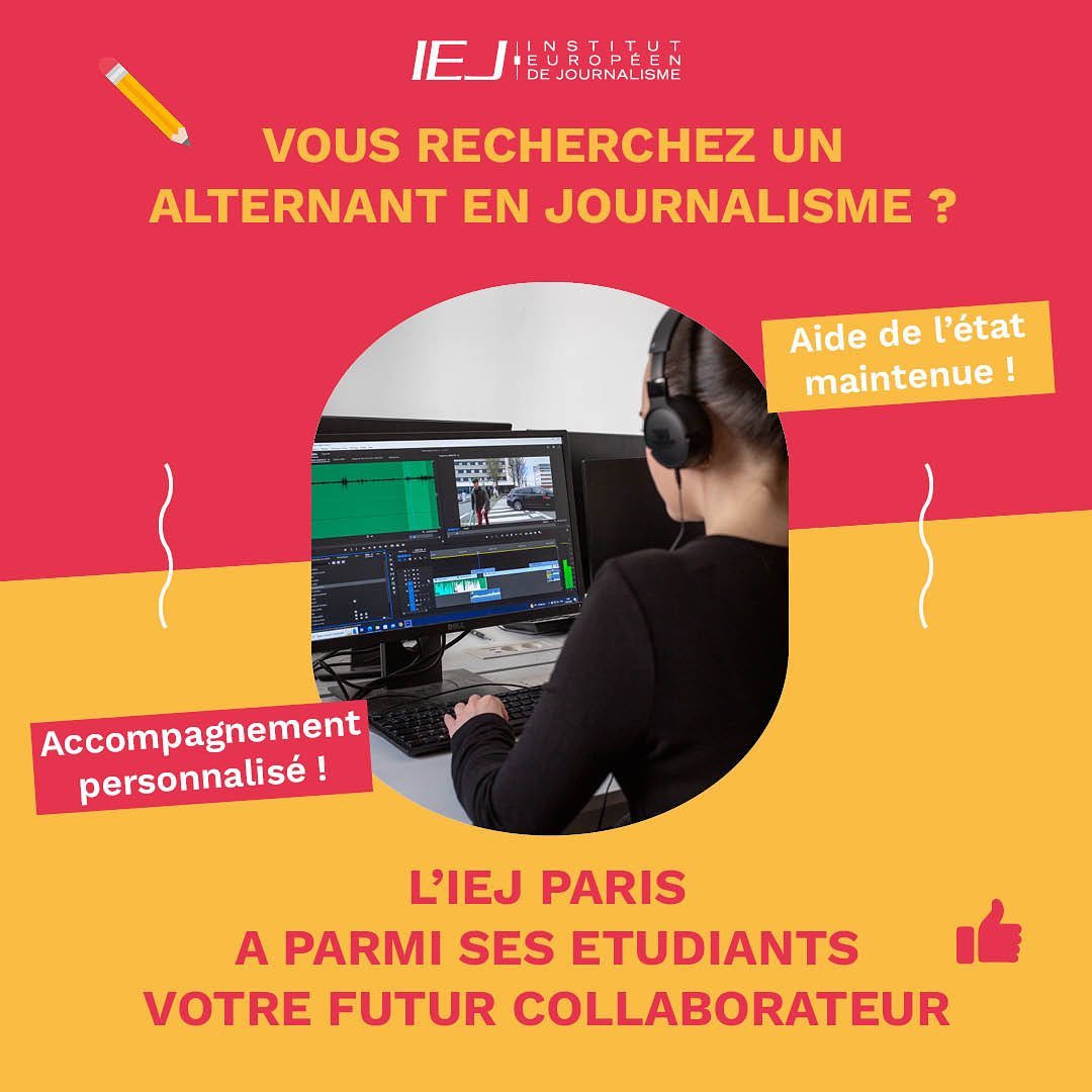 #ALTERNANCE 
Vous recherchez un journaliste en alternance en rédaction news ou magazine ? print ou web ? en desk ou reportage ?
N'hésitez plus et contactez notre directrice des relations extérieures 
Par mail à asa@mediaschool.eu ou téléphone au 01 53 92 23 03
A très vite !